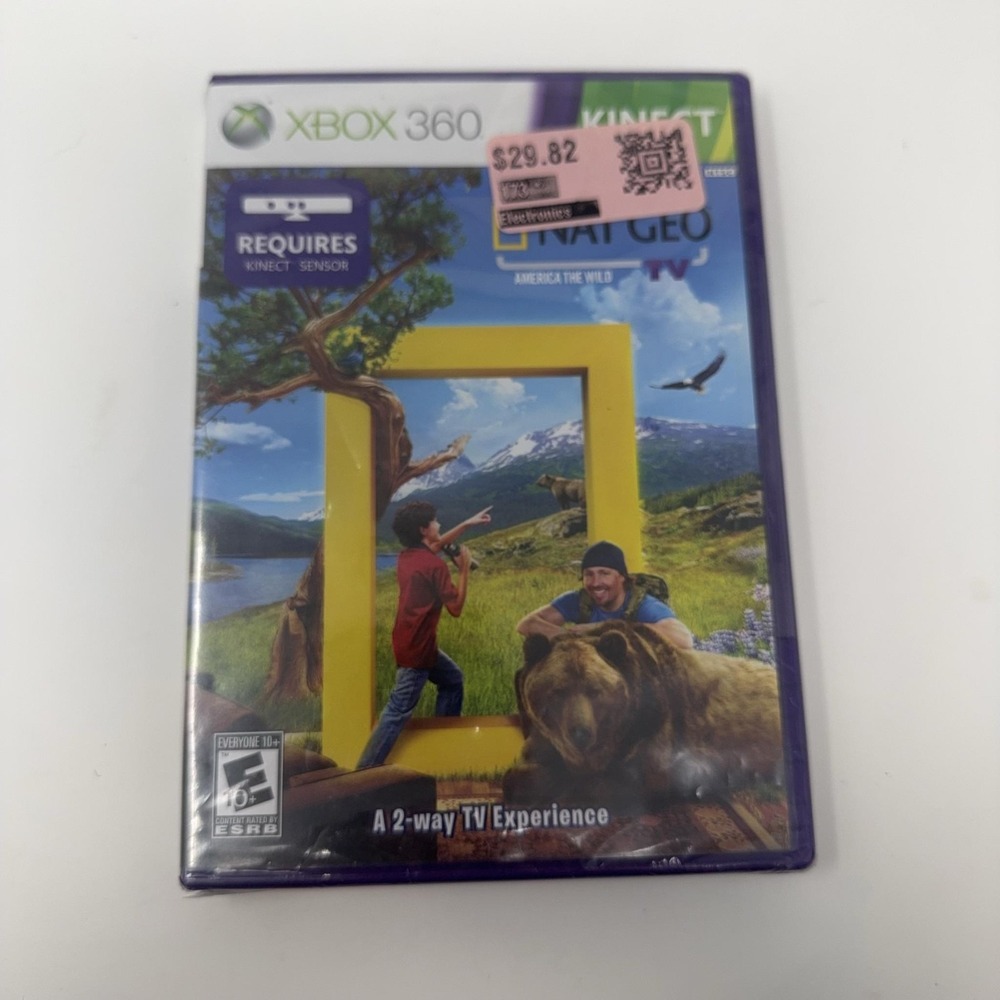 Kinect Nat Geo TV Microsoft Xbox 360 Video Game New Sealed E10+ Family Kids